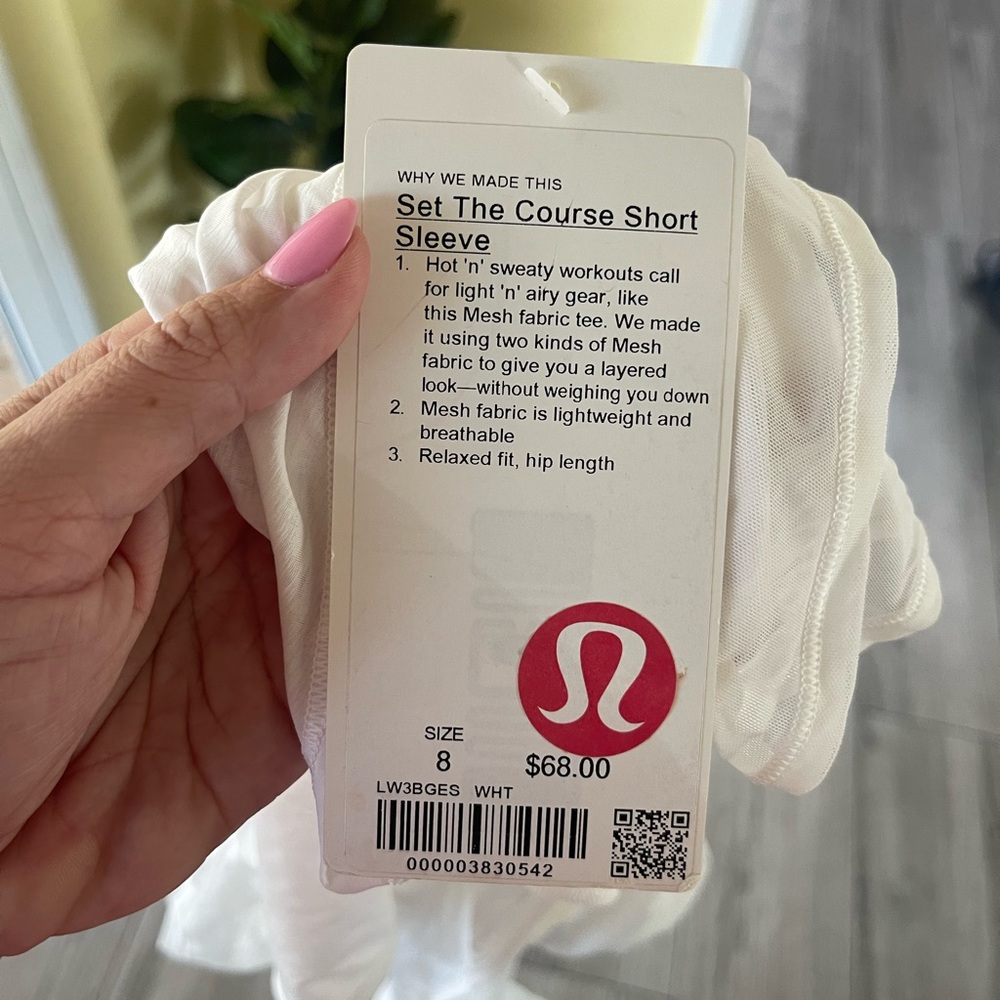 NWT Lululemon Set the Course Short Sleeve Shirt - Size 8 - Picture 8 of 8